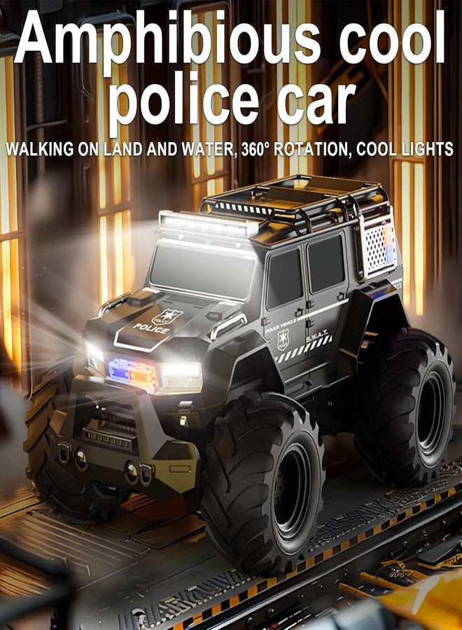 VIKINGS Waterproof Rc Police Cars Amphipious Remote Control Car SUV Truck Indoor Outdoor Toys with Police-Siren Lights for 6 7 8 9 10 11 12 Year Old Kids Boys Girls Gifts - Image 5